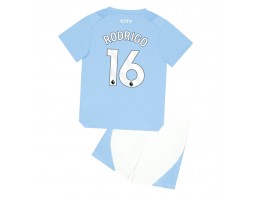 Manchester City Rodri Hernandez #16 Koszulka Podstawowych Dziecięca 2023-24 Krótki Rękaw (+ Krótkie spodenki)